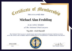 Michael A. Fruhling Re-Selected to The National Trial Lawyers Top 100